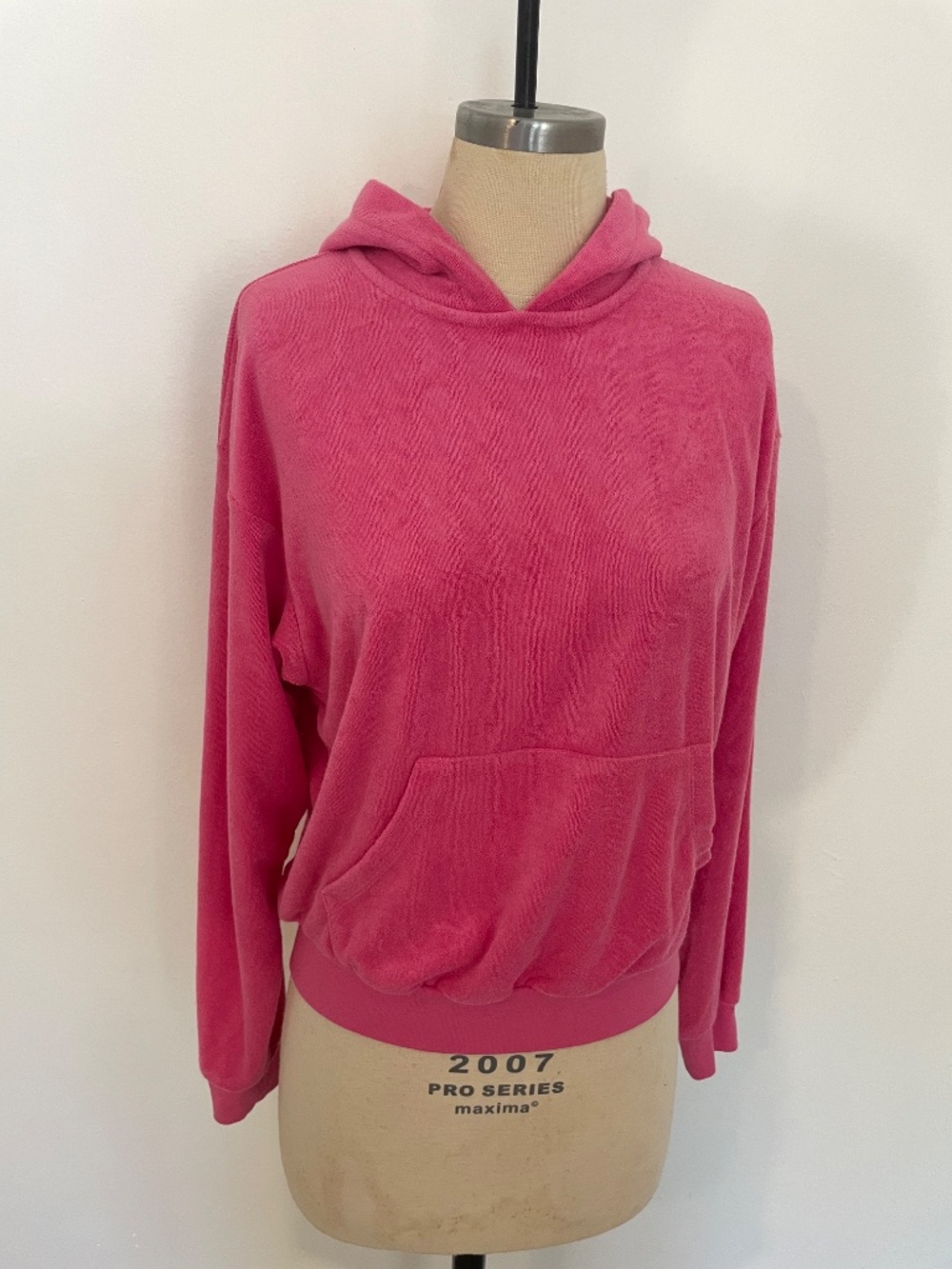 SKIMS Hot Pink Watermelon Terry Hoodie Sweatshirt Women's XS, Barbie Colorful